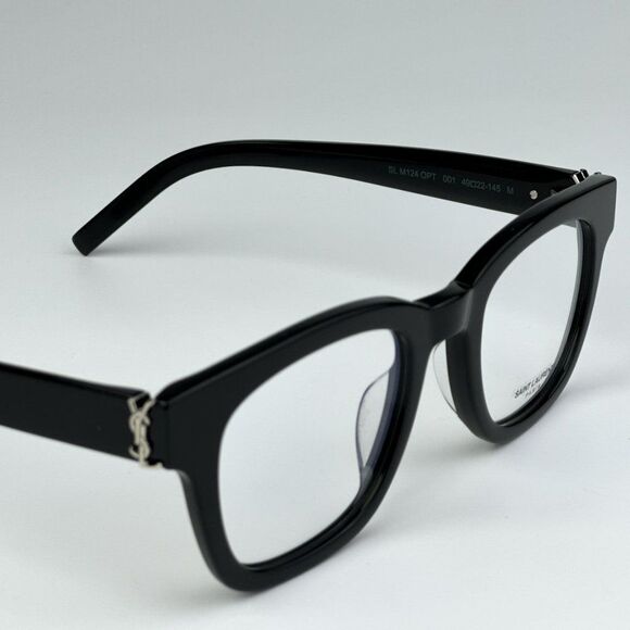 NEW Saint Laurent SLM124 OPT 001 Black Cat Eye Unisex Eyeglasses - Picture 10 of 11